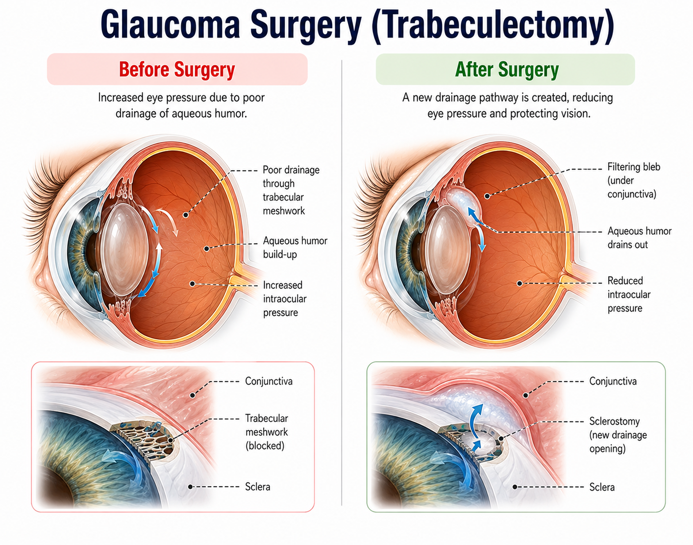 Glaucoma Surgery (Trabeculectomy) — anatomy diagram